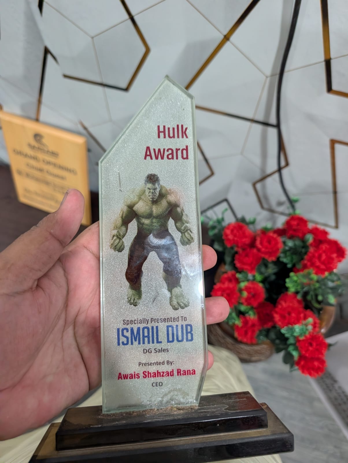 Hulk Award — DG Sales, presented by CEO Awais Shahzad Rana