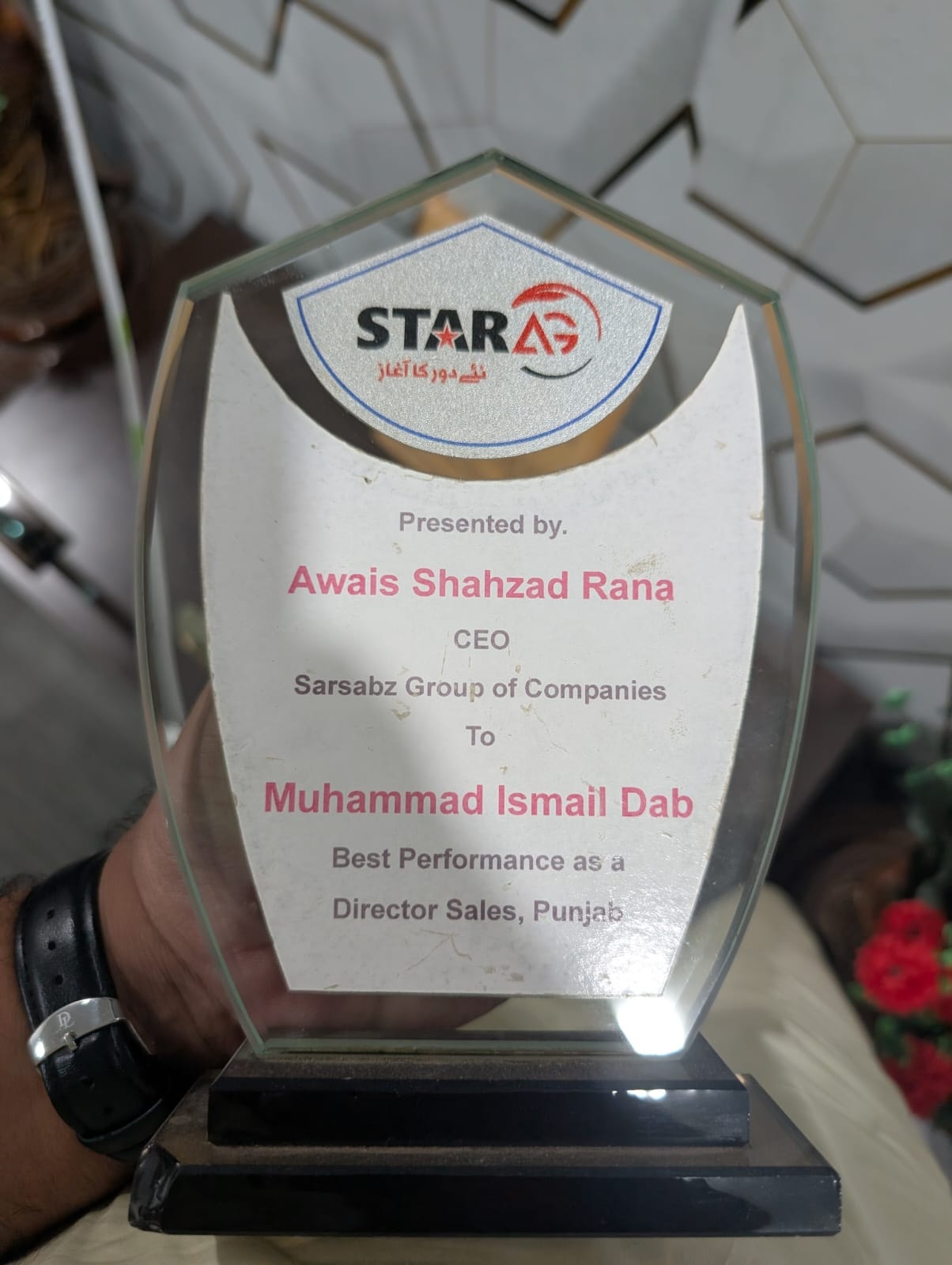 STAR AG Best Performance Award — Director Sales Punjab